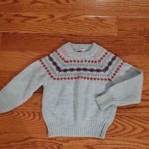 Vintage 100% Virgin Wool Girls Izod Light Blue Crewneck Sweater